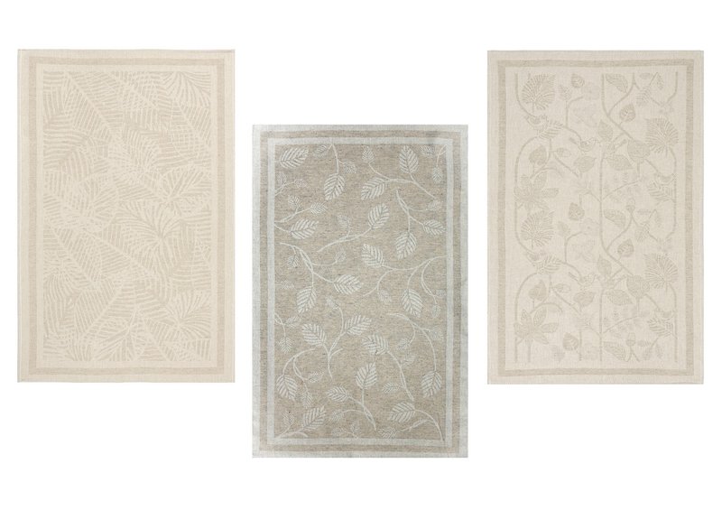 麻毛巾3件套装 - 毛巾浴巾 - 亚麻 灰色