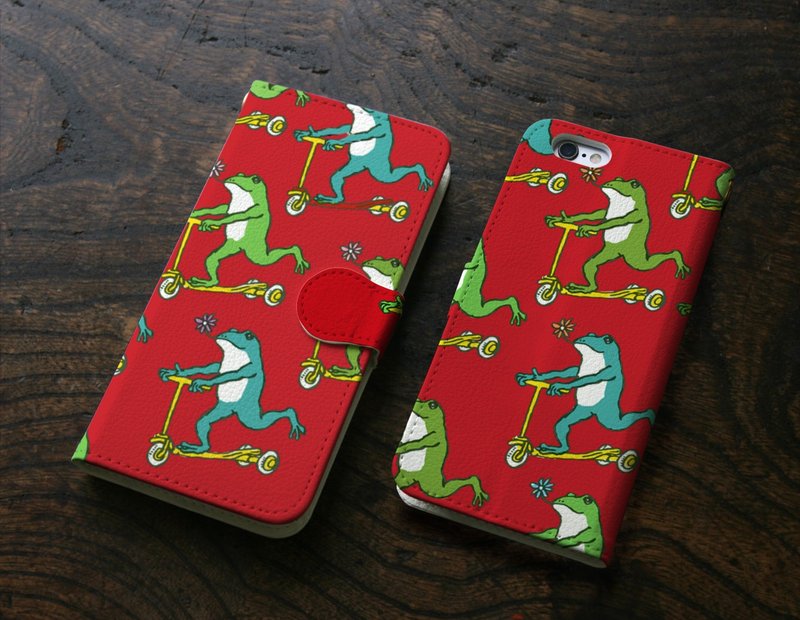 iPhone cover · notebook type frogs Red - 手机壳/手机套 - 聚酯纤维 红色