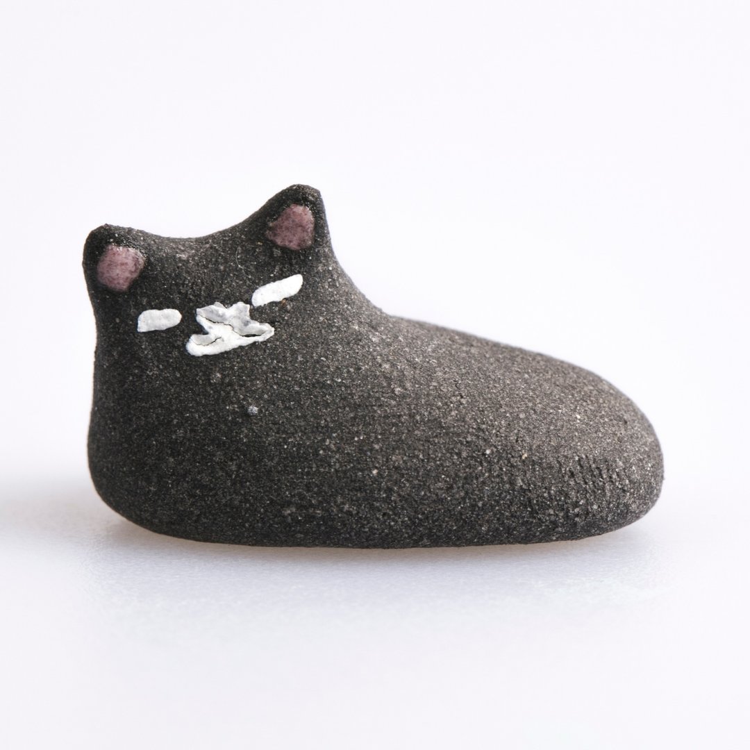 猫是液体系列—芝麻猫 - 摆饰 - 陶 黑色