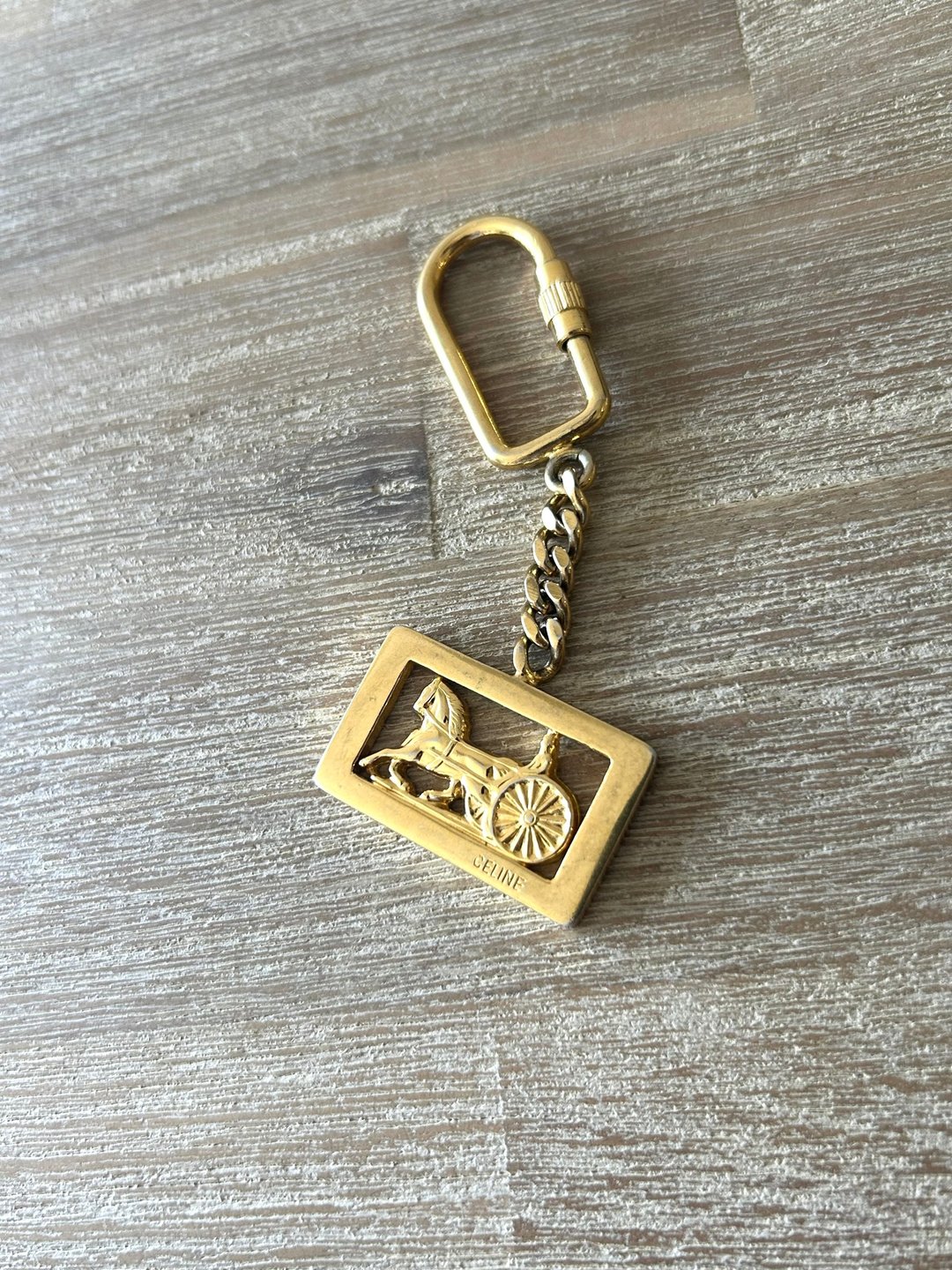 日本中古二手CELINE 经典金色马车锁匙扣/钥匙圈 - 钥匙链/钥匙包 - 其他材质 金色