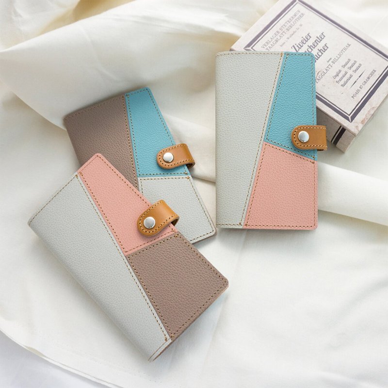 兼容于所有型号 智慧型手机保护壳 笔记型 [拼布收缩皮革] AS05K - 手机壳/手机套 - 真皮 多色