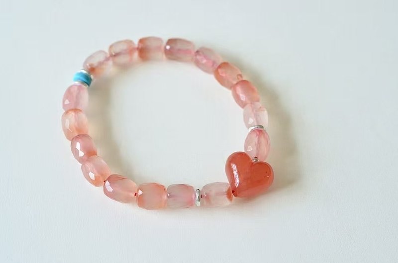 赤玉 川料冰飘南红 Ag-20250716-074 - 手链/手环 - 宝石 