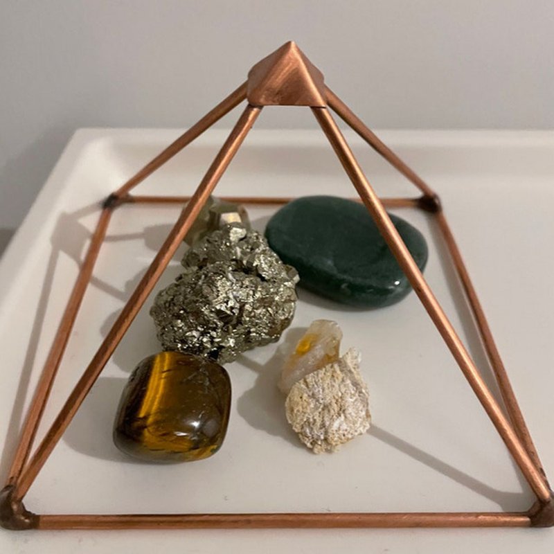 Copper pyramid healing, meditation copper Tense pyramid, reiki healing tool - 其他 - 铜/黄铜 咖啡色