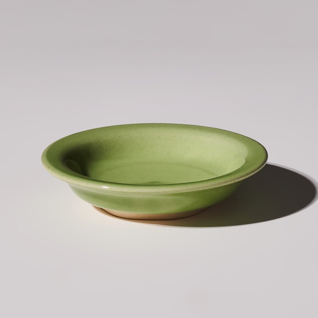 贰拾选物_KOGA许家陶器品_陶质圆形酱碟 丹青 - 浅碟/小碟子 - 陶 绿色