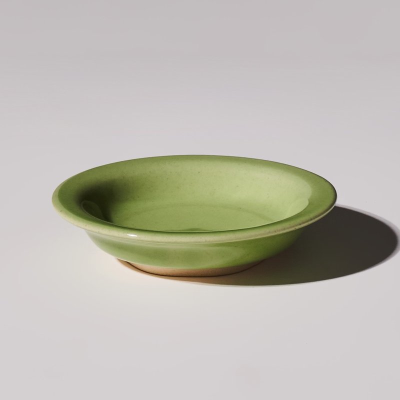 贰拾选物_KOGA许家陶器品_陶质圆形酱碟 丹青 - 浅碟/小碟子 - 陶 绿色