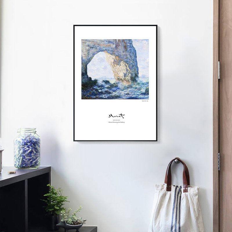 莫内 · 大岩门&艾特达_挂画_名画系列_台湾制造 两工作天快出货 - 海报/装饰画/版画 - 棉．麻 蓝色