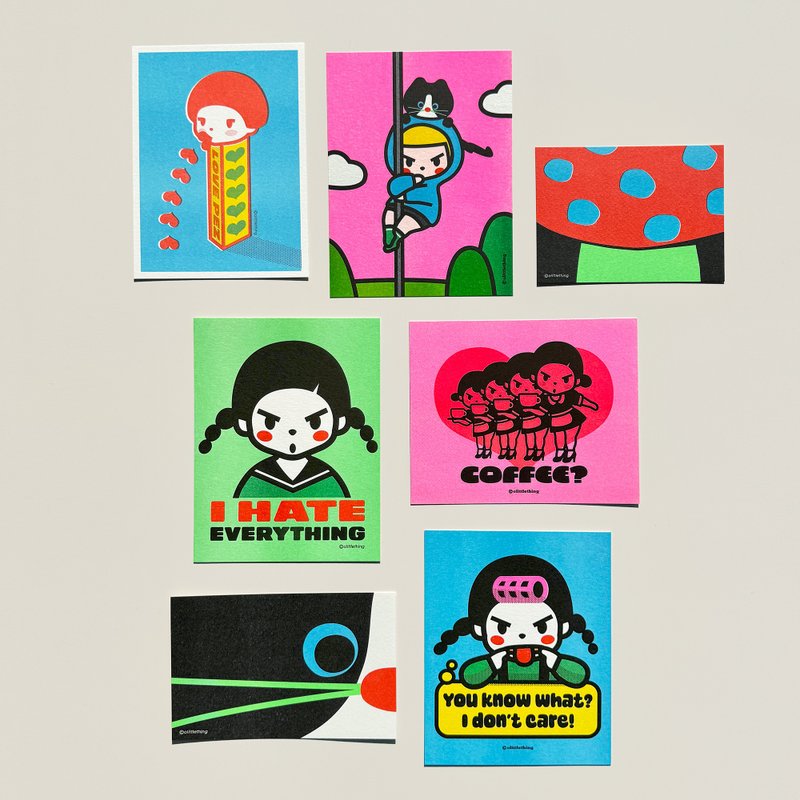 riso 迷你海报 (14 款) 插画明信片 - 海报/装饰画/版画 - 纸 