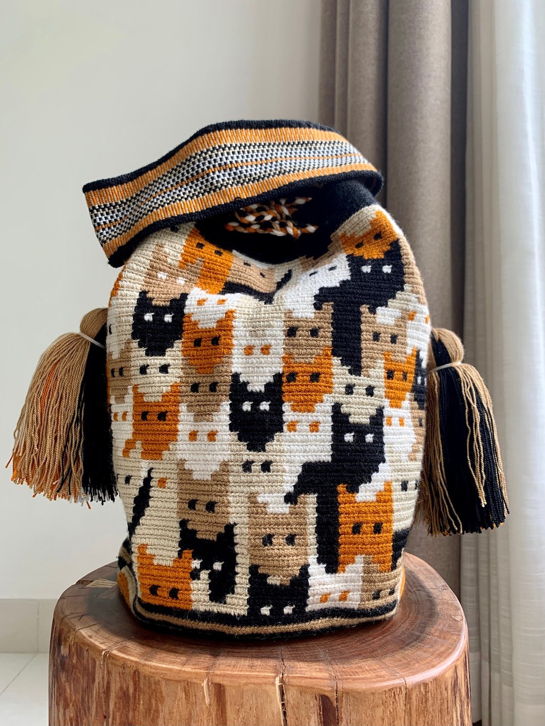 新款哥伦比亚 Wayuu 手织袋 - 侧背包/斜挎包 - 棉．麻 多色