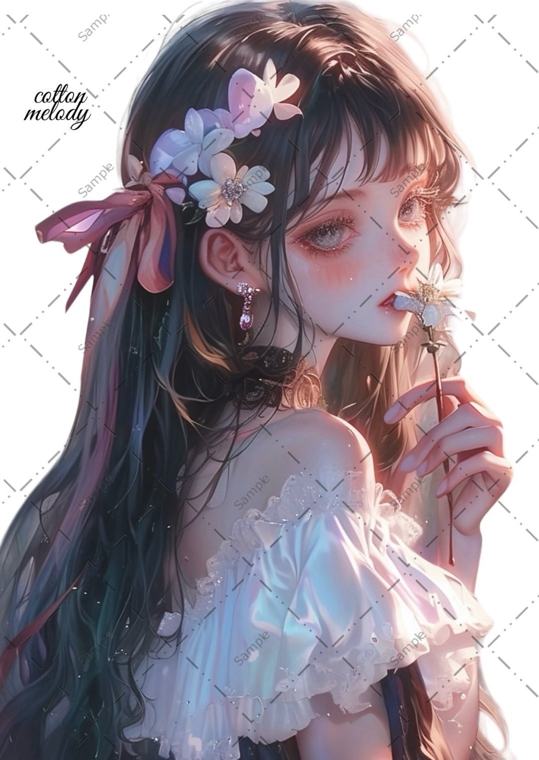 original sticker no.721 人物贴纸 原创贴纸 人像贴纸 女孩贴纸 原创人物贴纸 - 贴纸 - 纸 