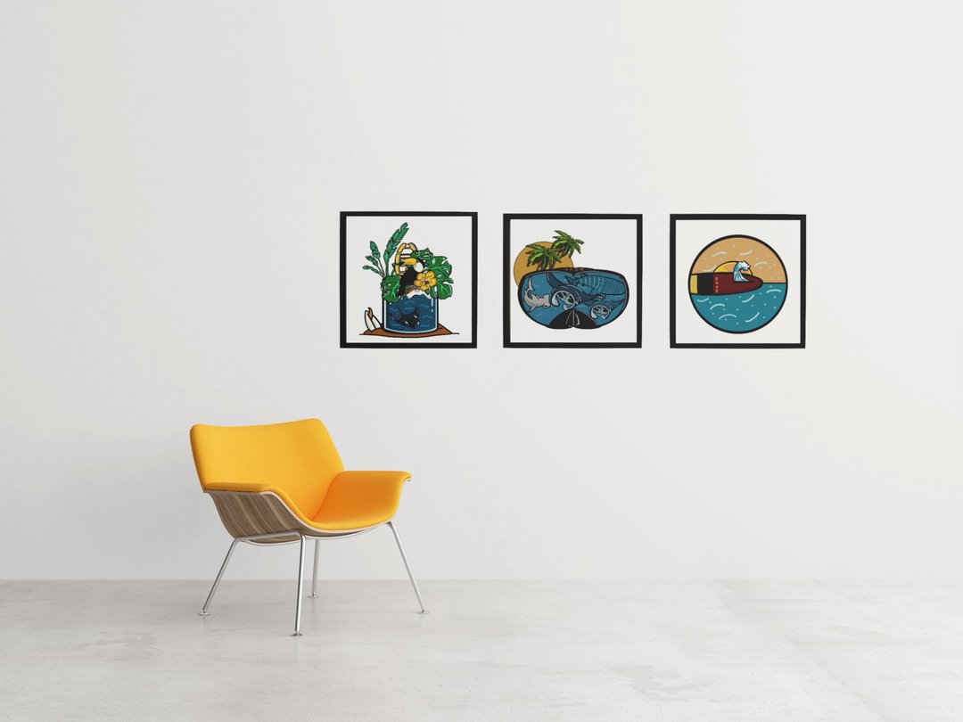 HAGW 设计挂画Art Print - 画框/相框 - 其他材质 多色