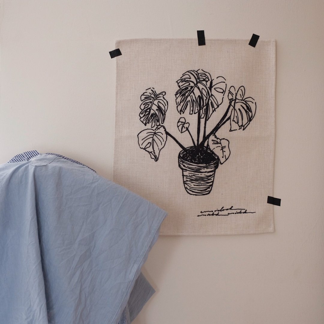plant4 cloth poster - 海报/装饰画/版画 - 棉 白色