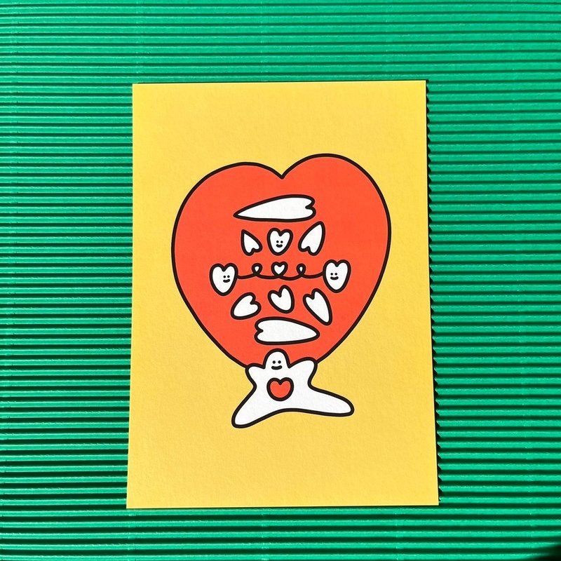 明信片_是爱 - 卡片/明信片 - 纸 黄色