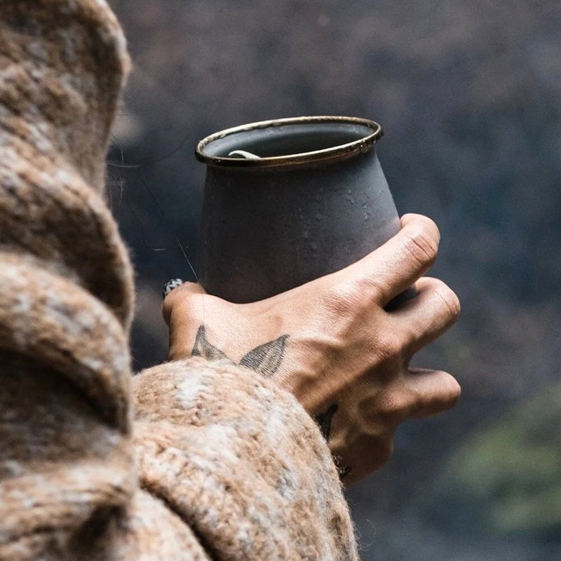 【两入一组】Barebones CKW-386 珐琅不倒翁杯组 / 石灰 - 露营用品 - 其他金属 灰色