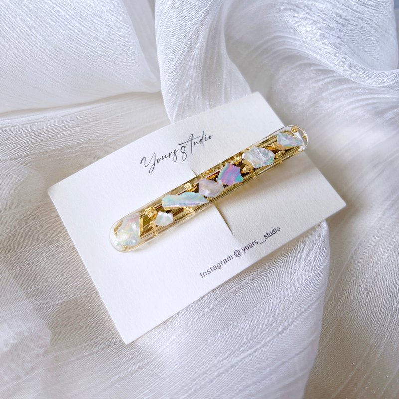 贝壳发夹 - 发饰 - 树脂 金色