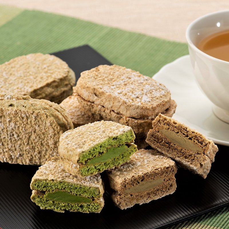 宇治抹茶/焙茶达克瓦斯 10 枚（各 5 枚） 抹茶甜点礼物订购 京都清仙 - 蛋糕/甜点 - 新鲜食材 透明