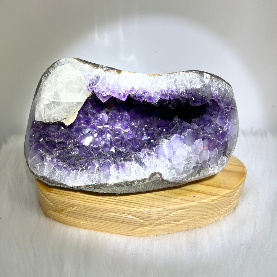 帝王紫晶钱袋子连订造底座 | 水晶 | 水晶摆件 - 摆饰 - 水晶 紫色