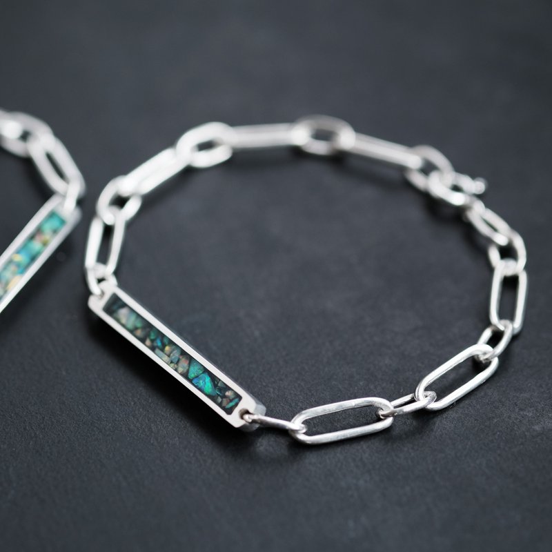 オパール 銀河 メンズ ブレスレット シルバー925 - 手链/手环 - 其他金属 多色