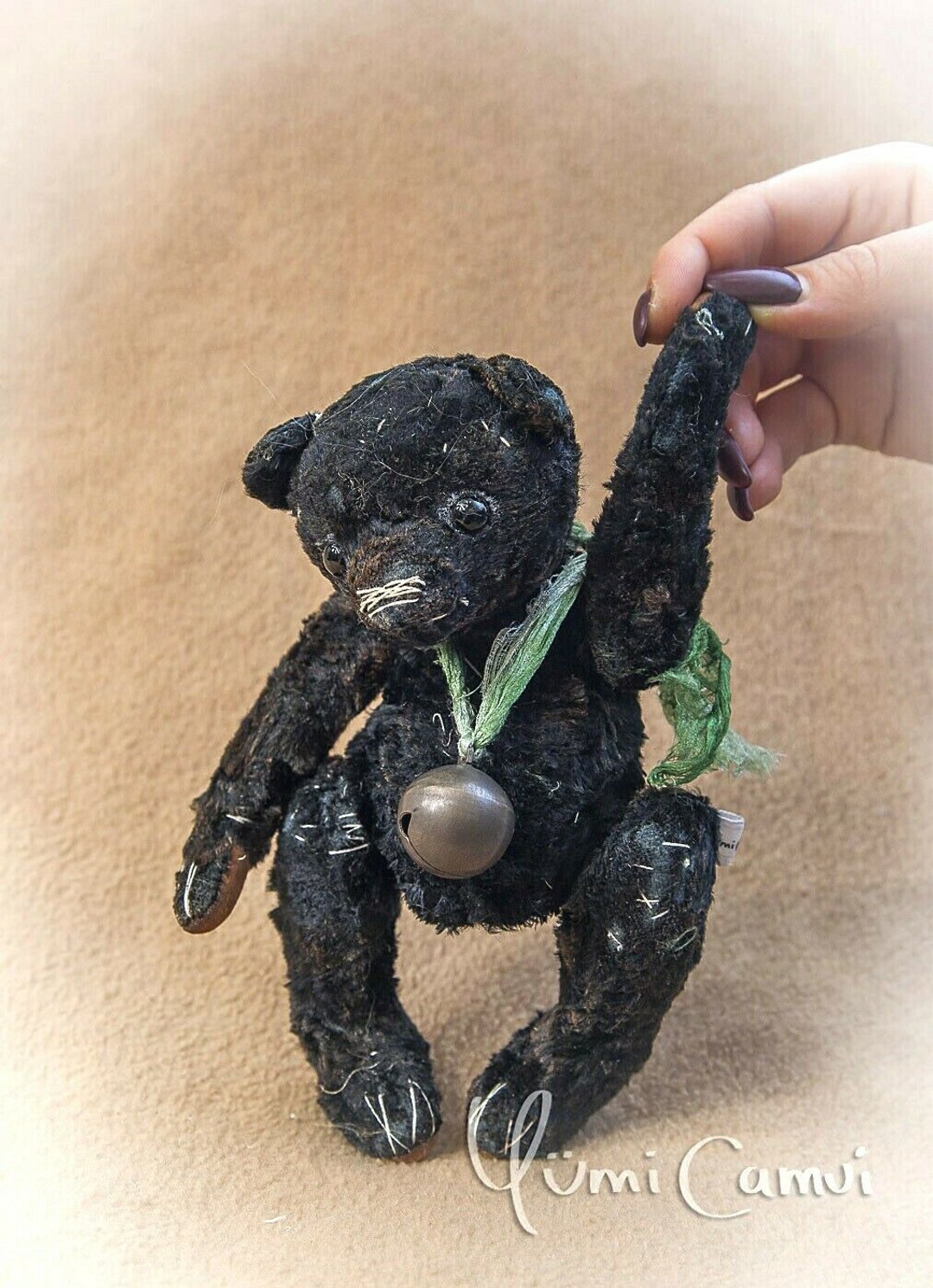 Jointed Vintage Teddy Bear OOAK by Yumi Camui - 玩偶/公仔 - 其他材质 白色