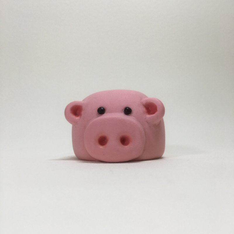 可爱动物系列-幸福猪收纳座 - 收纳用品 - 其他材质 粉红色