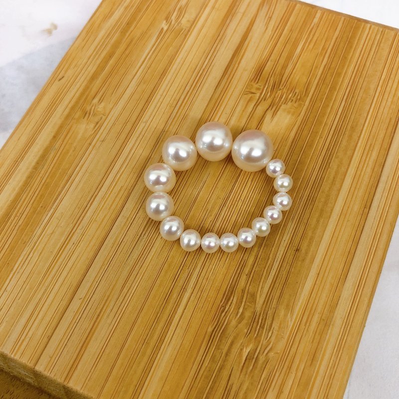 珍珠层次戒指 - 戒指 - 珍珠 