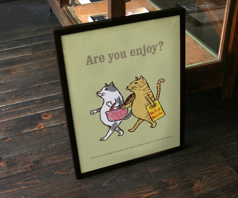 poster cats - 海报/装饰画/版画 - 纸 卡其色