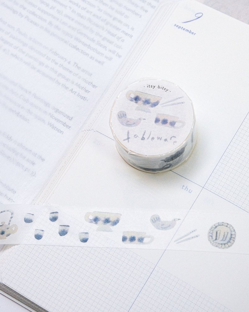 食器 ~itsy bitsy~和纸胶带 | 2cm x 5m - 纸胶带 - 纸 红色