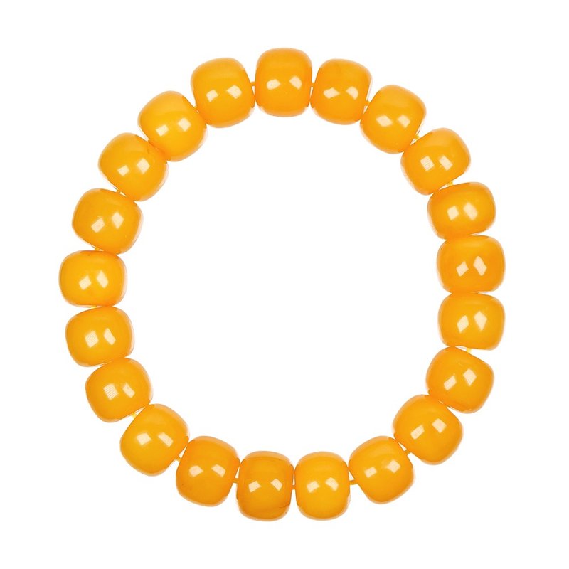 【正佳珠宝】老蜜蜡琥珀 顶级阳橙老蜜 11g 苹果老型珠 - 手链/手环 - 半宝石 多色