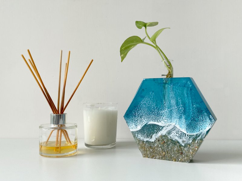 Desktop Plant Holder, Home Deco, Housewarming, Wedding gift, Desktop Deco - 植栽/盆栽 - 树脂 蓝色