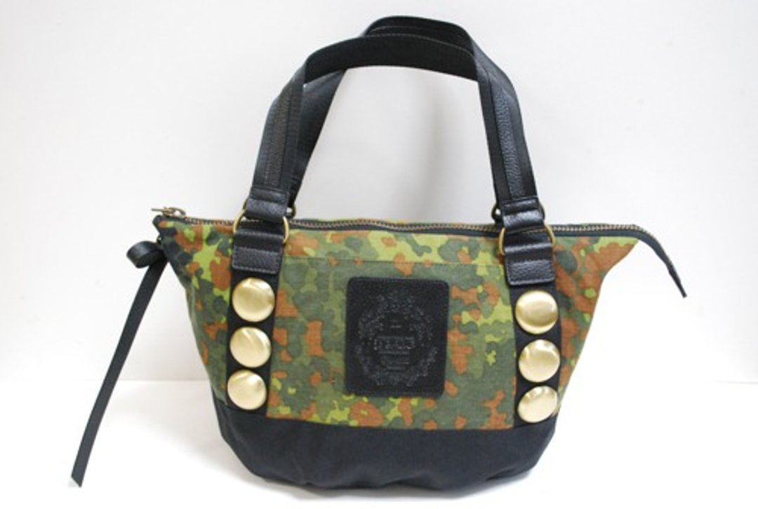 Adult Cool Boston Bag S * Fleck Turn Pattern * German Army * Military Remake - 手提包/手提袋 - 棉．麻 