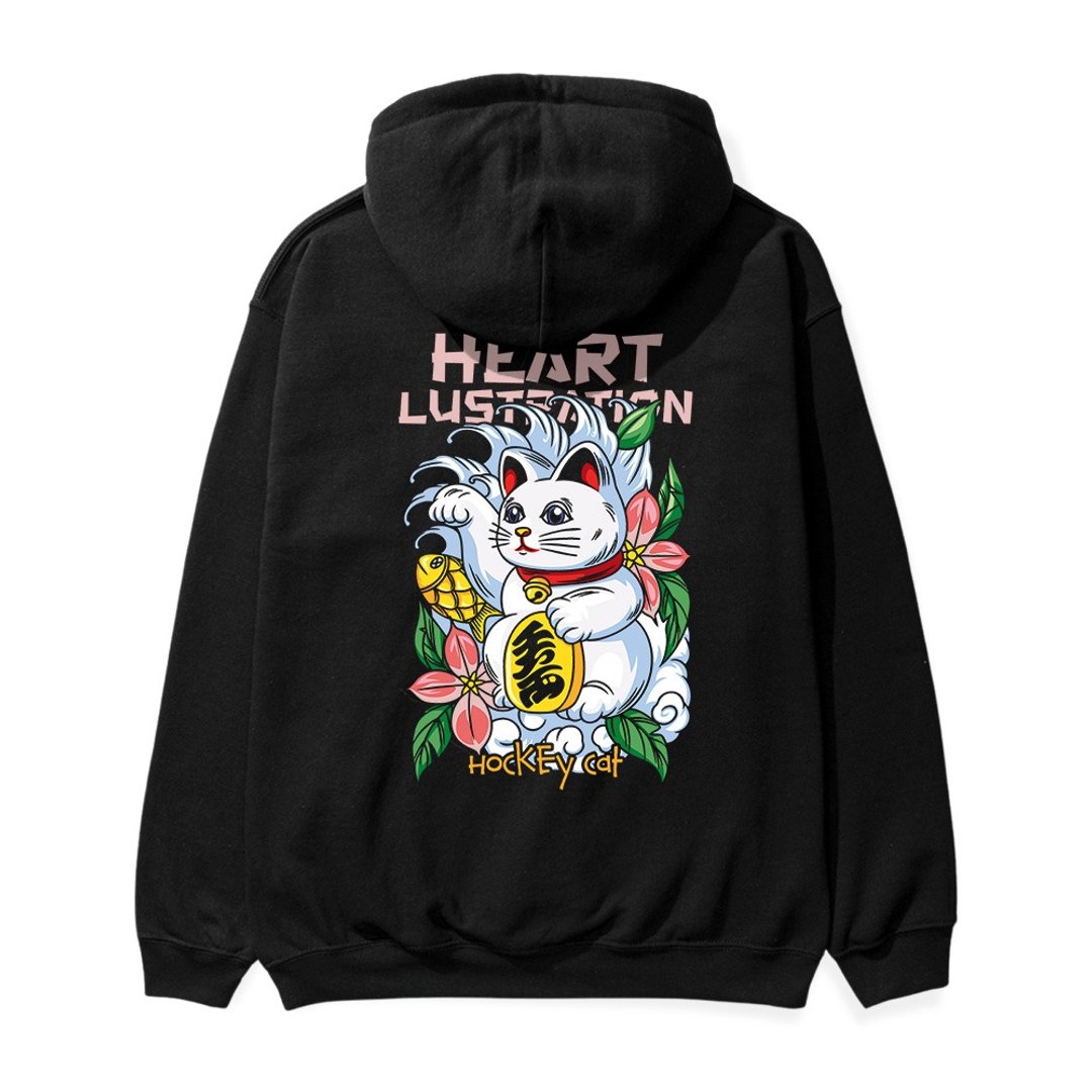 【Creeps Original】Hockey Cat Heavyweight Fleece Hoodie - 中性连帽卫衣/T 恤 - 棉 多色