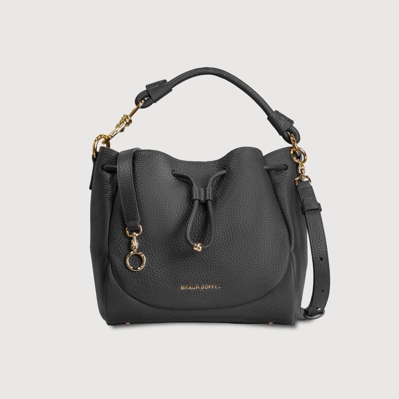 【免费升级送礼包装】诺蒂斯 小水桶包-黑色/BF863-31-BK - 侧背包/斜挎包 - 真皮 黑色