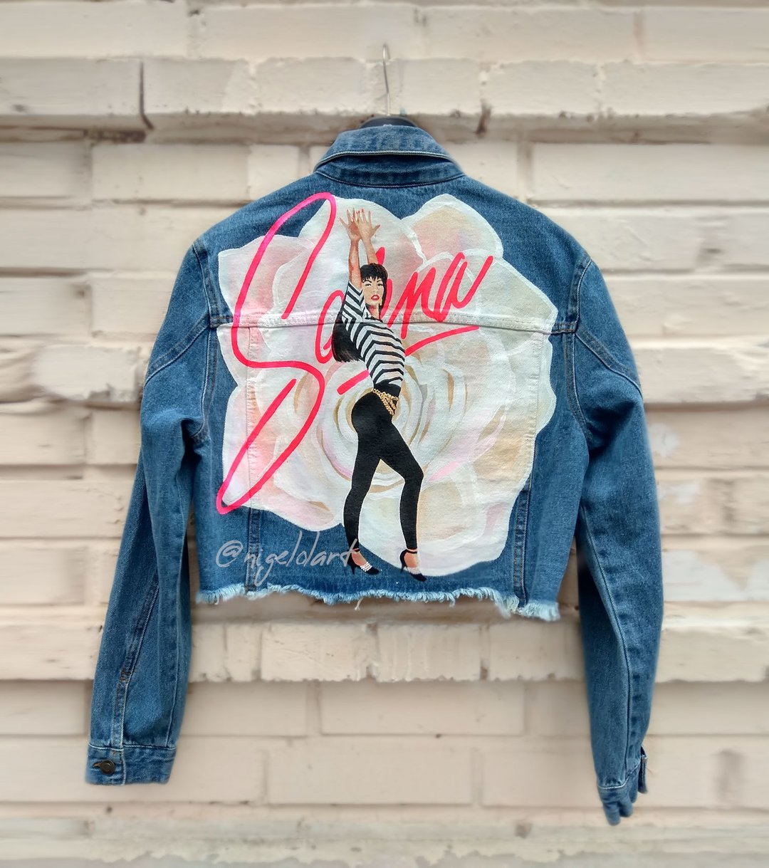 Selena Quintanilla 手绘牛仔外套 手工订制外套 礼物 - 女装休闲/机能外套 - 棉．麻 多色