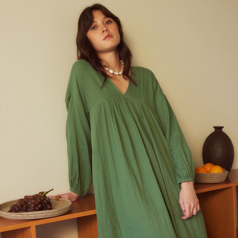 SIERRA MAXI DRESS - 洋装/连衣裙 - 其他材质 绿色