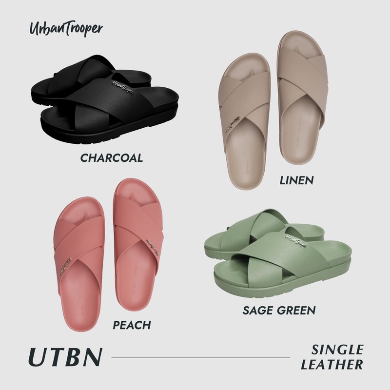 Urban Trooper 鞋，型号 UTBN，皮革表带 - 拖鞋 - 防水材质 