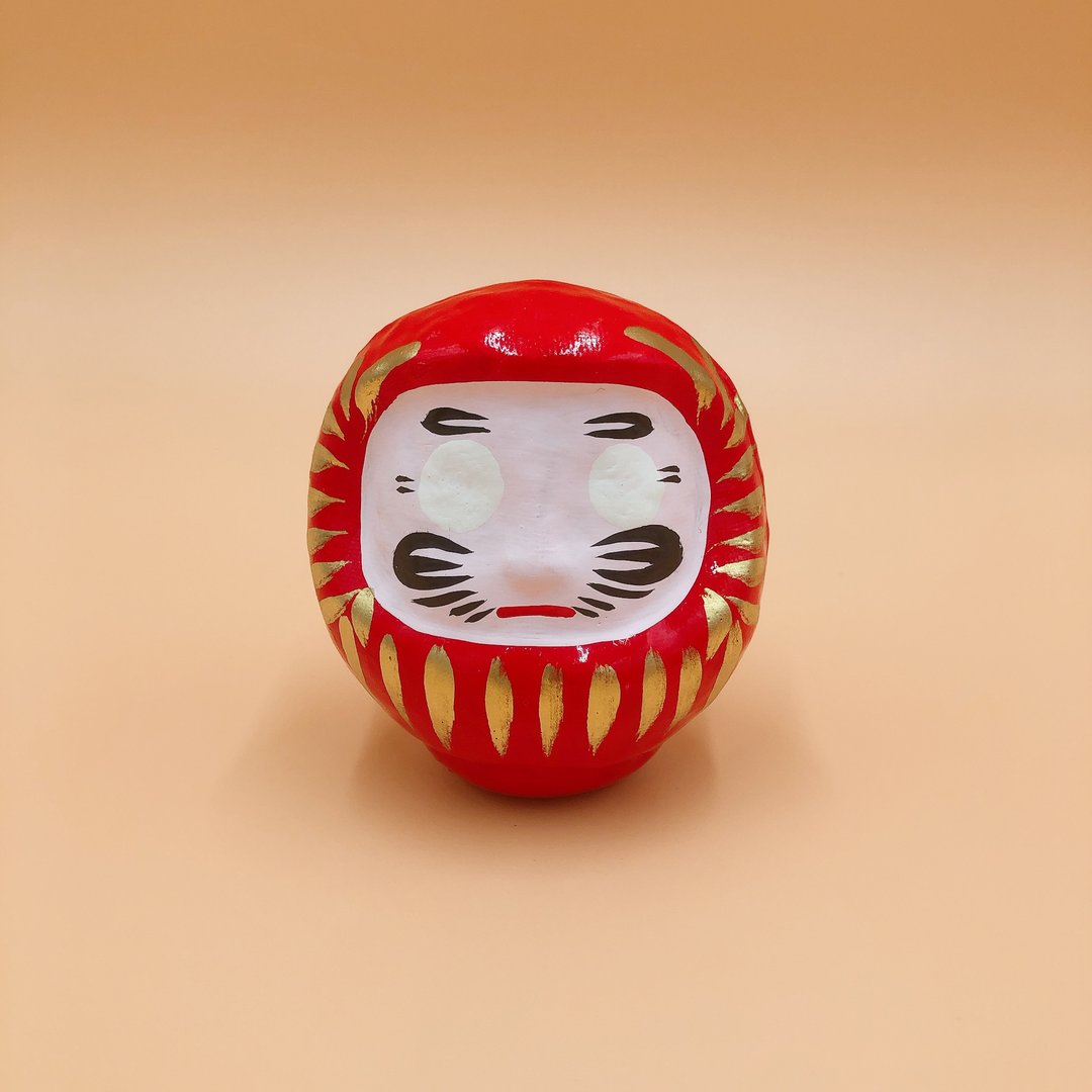 【招福祈愿】达摩不倒翁 だるま 红色 9cm 摆设 送礼 许愿 DIY - 摆饰 - 纸 红色