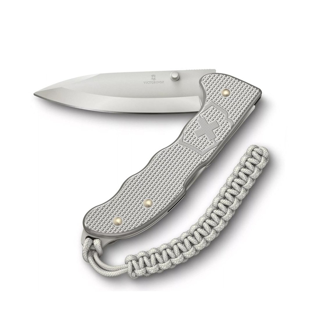 VICTORINOX 瑞士维氏 Evoke Alox 折叠式猎刀 银 0.9415.D26 - 露营用品 - 其他金属 银色