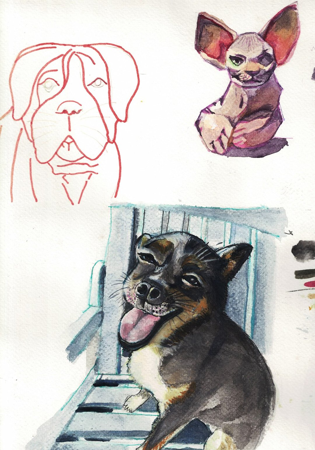 Printable for only Wall Art,Digital file by Watercolor,Baby Animal prints. - 其他数码设计 - 其他材质 