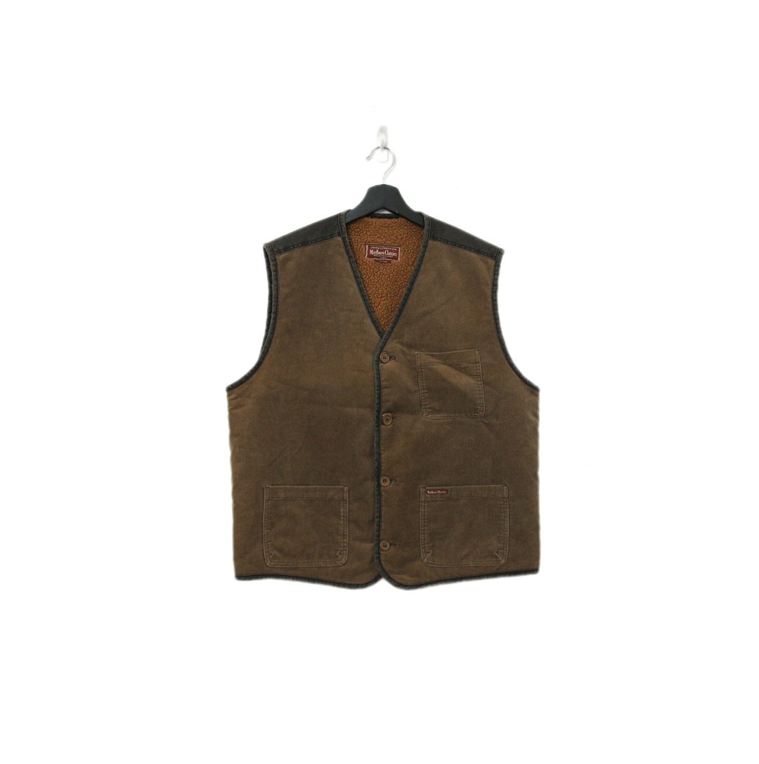 Back to Green-复古毛料背心 Marlboro 铺棉 v-12/sweater vest - 男装背心 - 棉．麻 