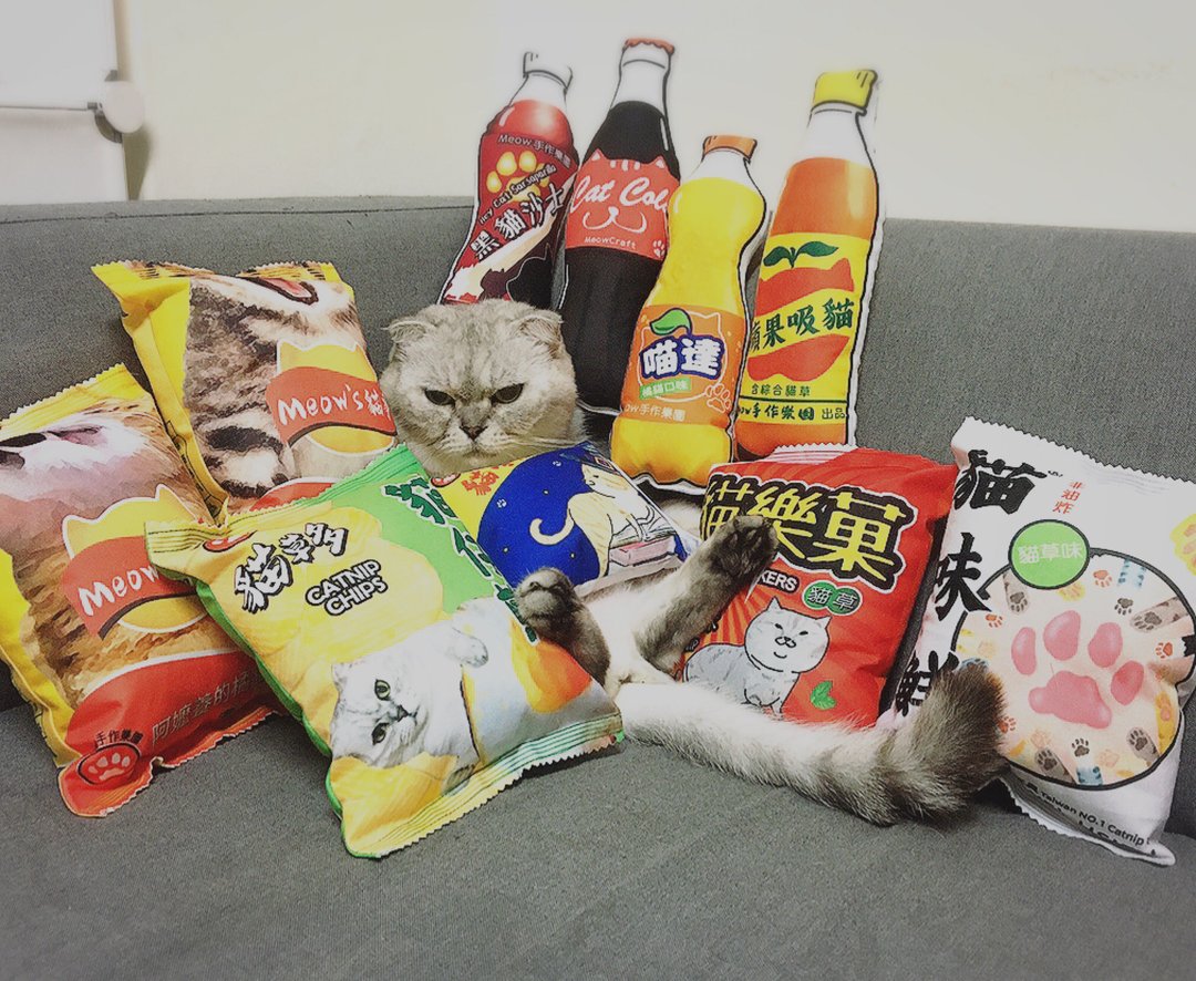 肥宅系列零食 饮料猫草包 - 玩具 - 其他材质 
