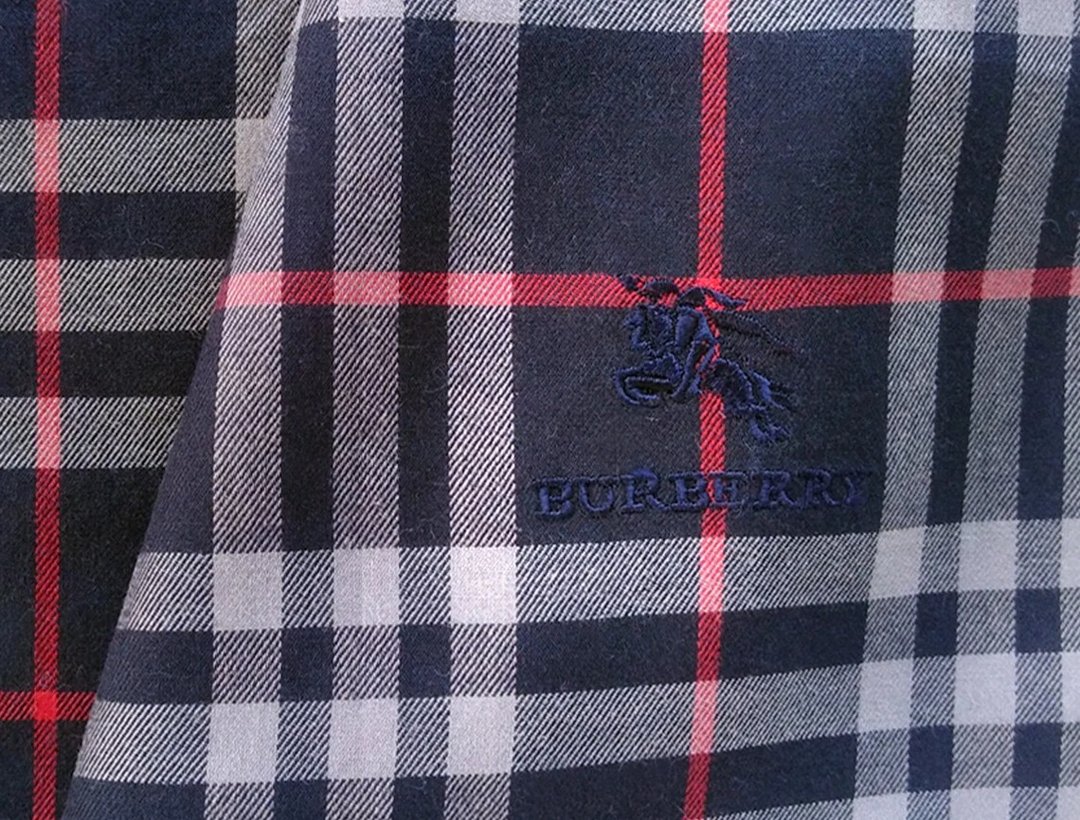 Burberry Nova Check 复古手帕 - 口袋巾 19 x 18.5 英寸 - 手帕/方巾 - 棉 蓝色
