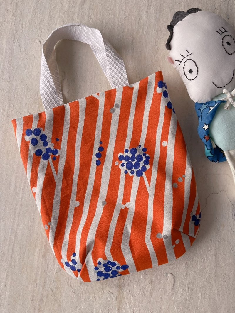 风格棉麻系列。几何条纹点点。外出好用的小手提袋 - 妈妈包 - 棉．麻 多色