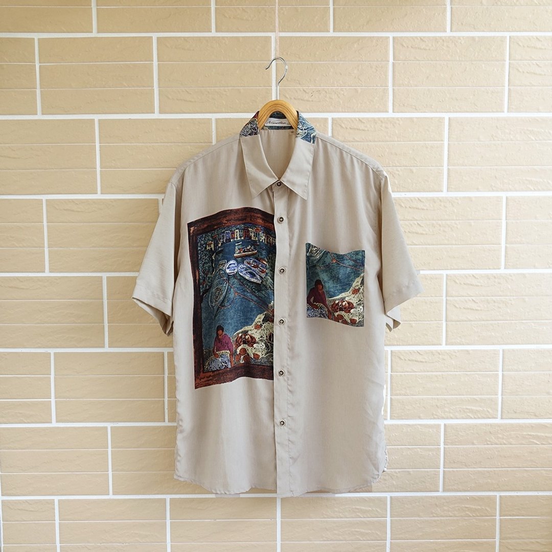 │Slowly│得人如得鱼-古着衬衫│vintage.复古.文艺 - 男装衬衫 - 其他材质 多色