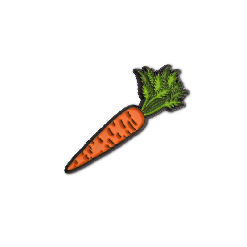 搪瓷别针胡萝卜 - 徽章/别针 - 珐琅 橘色