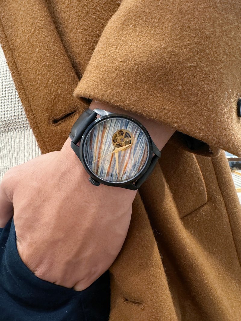 Re-Re x Watch Make Factory台港联名 星球系列—木星 - 男表/中性表 - 丝．绢 黑色