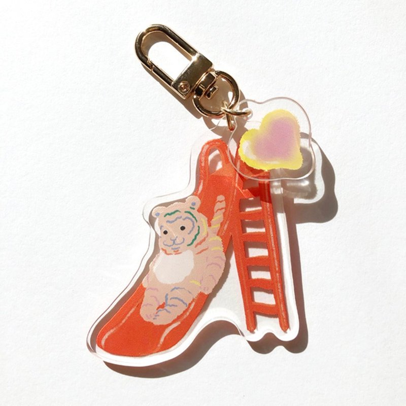 可爱吊饰-Lucky溜滑梯 - 钥匙链/钥匙包 - 塑料 多色