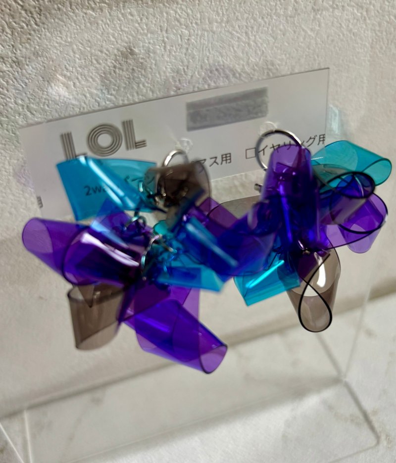 两用配件 PVC 设计款 No.157 - 耳环/耳夹 - 其他材质 蓝色