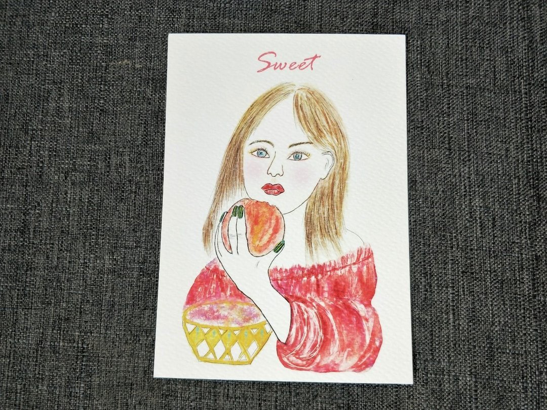 Postcard/万用明信片/明信片/手绘 - 卡片/明信片 - 纸 白色