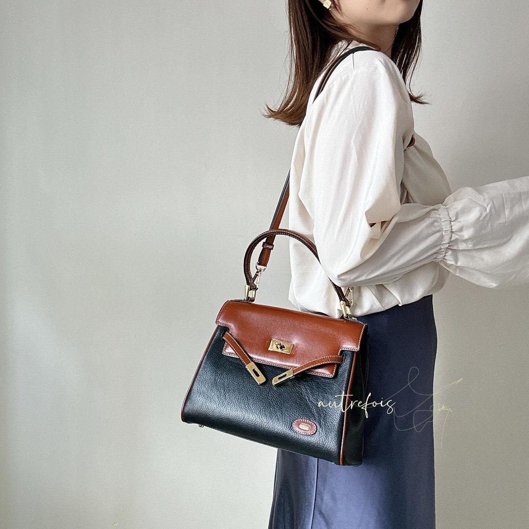 中古 Bally 真皮两用手袋 Kelly Bag - 手提包/手提袋 - 真皮 咖啡色