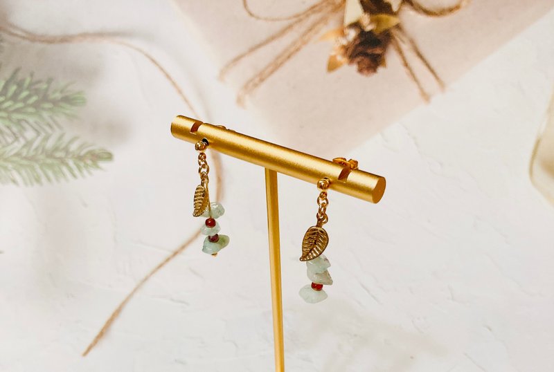 开运系列~天然矿石耳环 - 耳环/耳夹 - 其他材质 