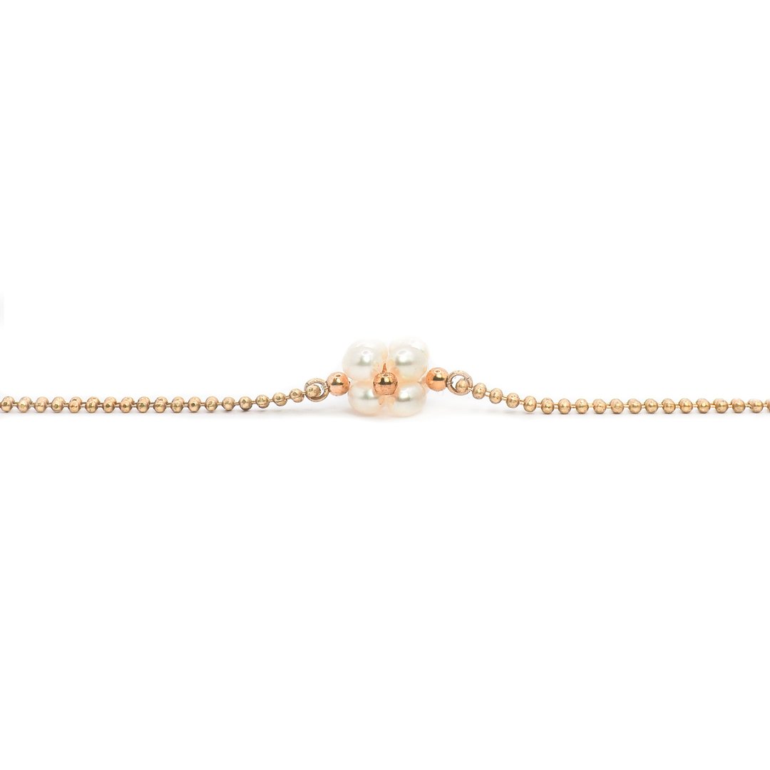 Entwine - 缠 手链 Wrap bracelet - 手链/手环 - 珍珠 金色